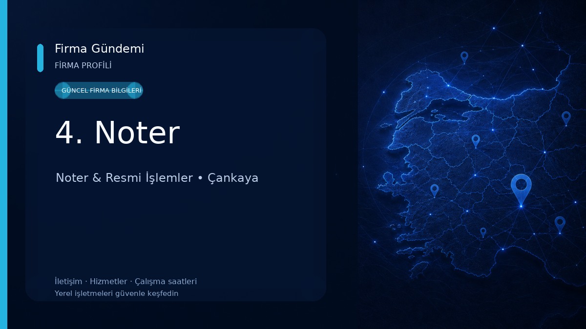 4. Noter Noter & Resmi İşlemler