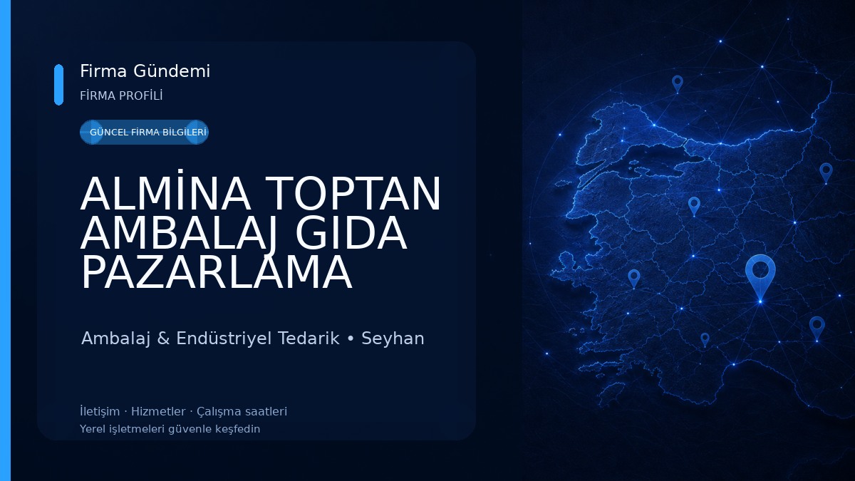 ALMİNA TOPTAN AMBALAJ GIDA PAZARLAMA DAĞITIM Ambalaj & Endüstriyel Tedarik