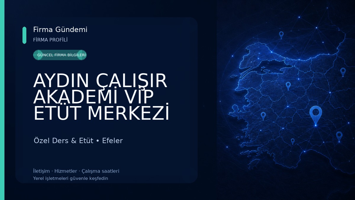 AYDIN ÇALIŞIR AKADEMİ VİP ETÜT MERKEZİ Özel Ders & Etüt