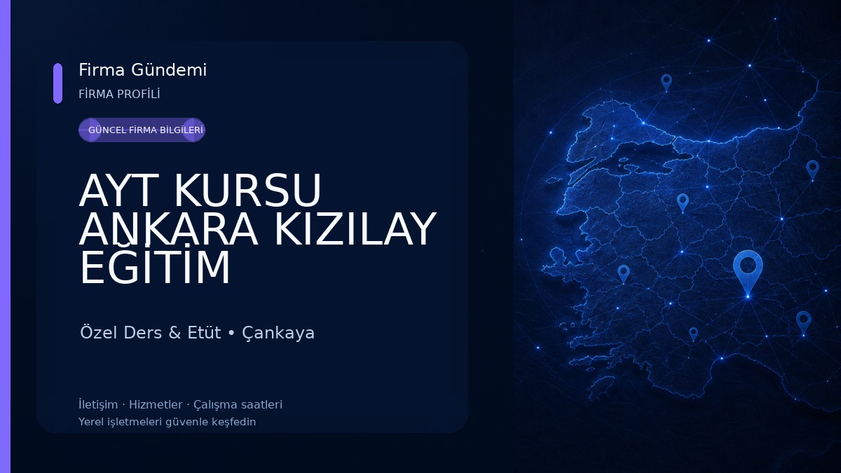 AYT KURSU ANKARA KIZILAY EĞİTİM BİLİMLERİ 