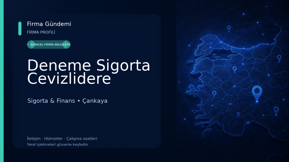 Deneme Sigorta Cevizlidere Sigorta & Finans