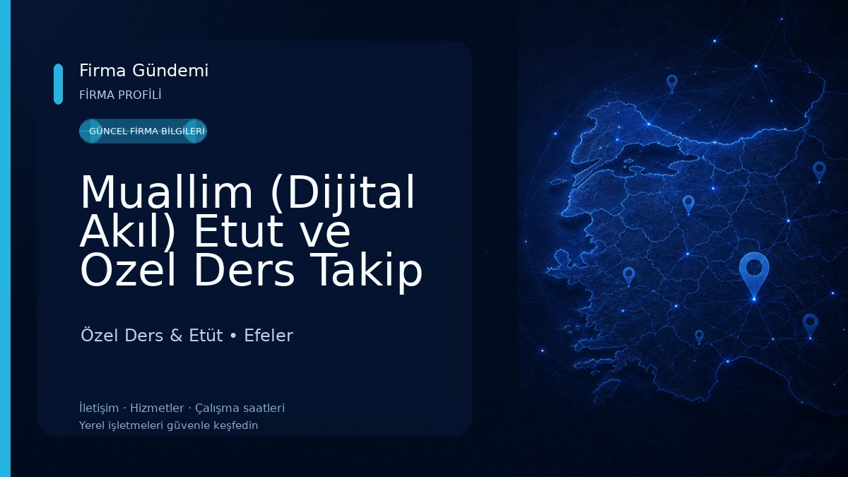 Muallim (Dijital Akıl) Etut ve Ozel Ders Takip Programi 