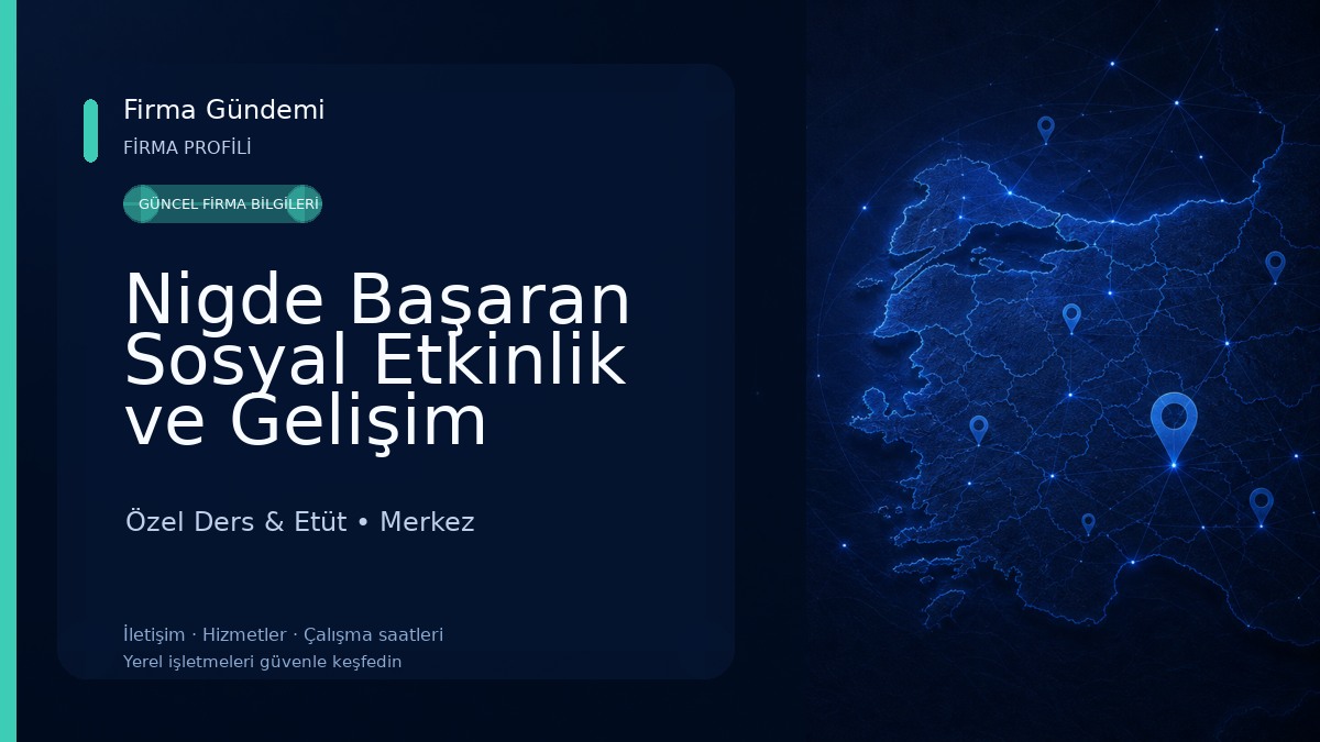 Nigde Başaran Sosyal Etkinlik ve Gelişim Merkezi Gelisim Kursu 