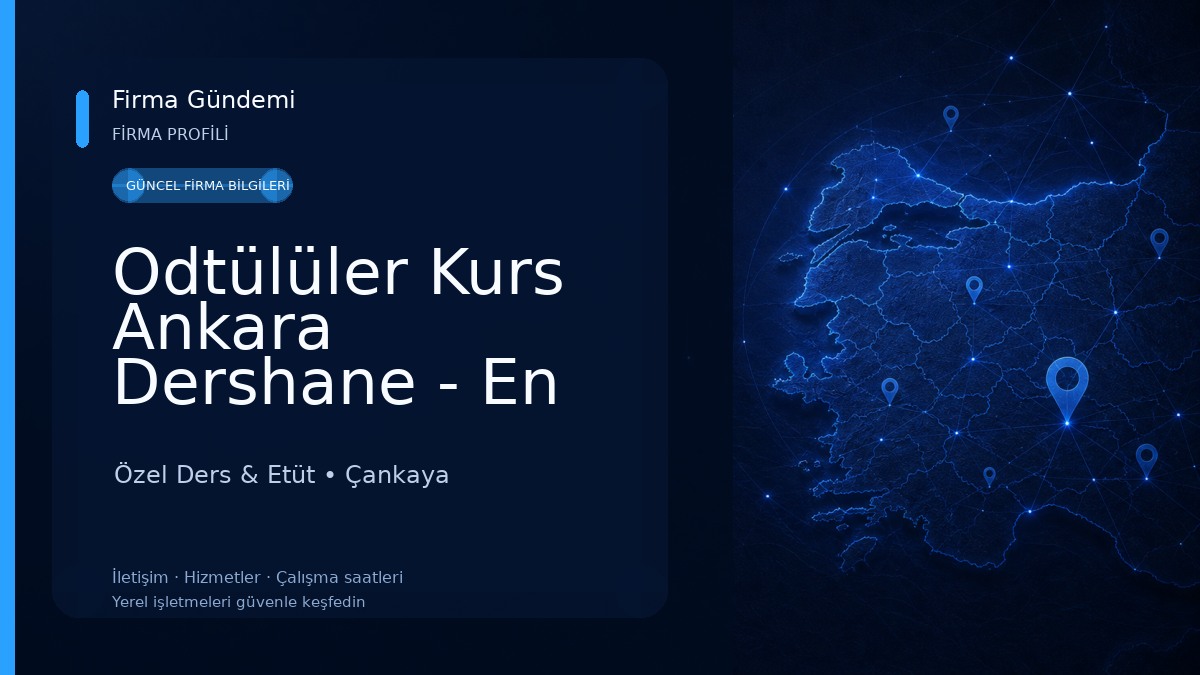 Odtülüler Kurs Ankara Dershane - En iyi | Dershane Fiyatları | Tavsiye | Öneri | YKS | LGS | TYT | AYT Özel Ders & Etüt