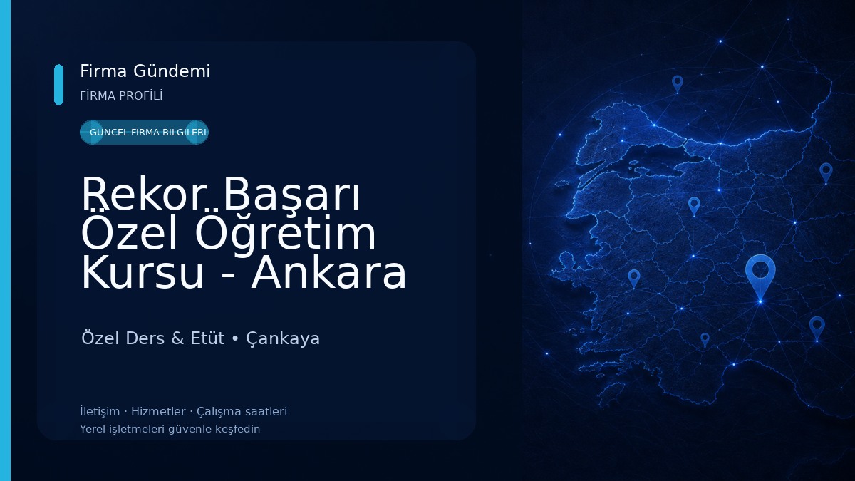 Rekor Başarı Özel Öğretim Kursu - Ankara Kızılay Butik Dershane Özel Ders & Etüt
