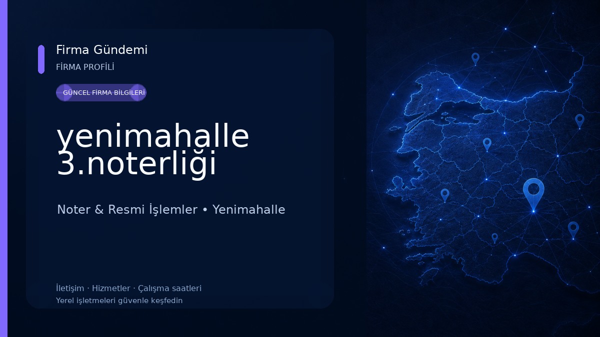 yenimahalle 3.noterliği Noter & Resmi İşlemler